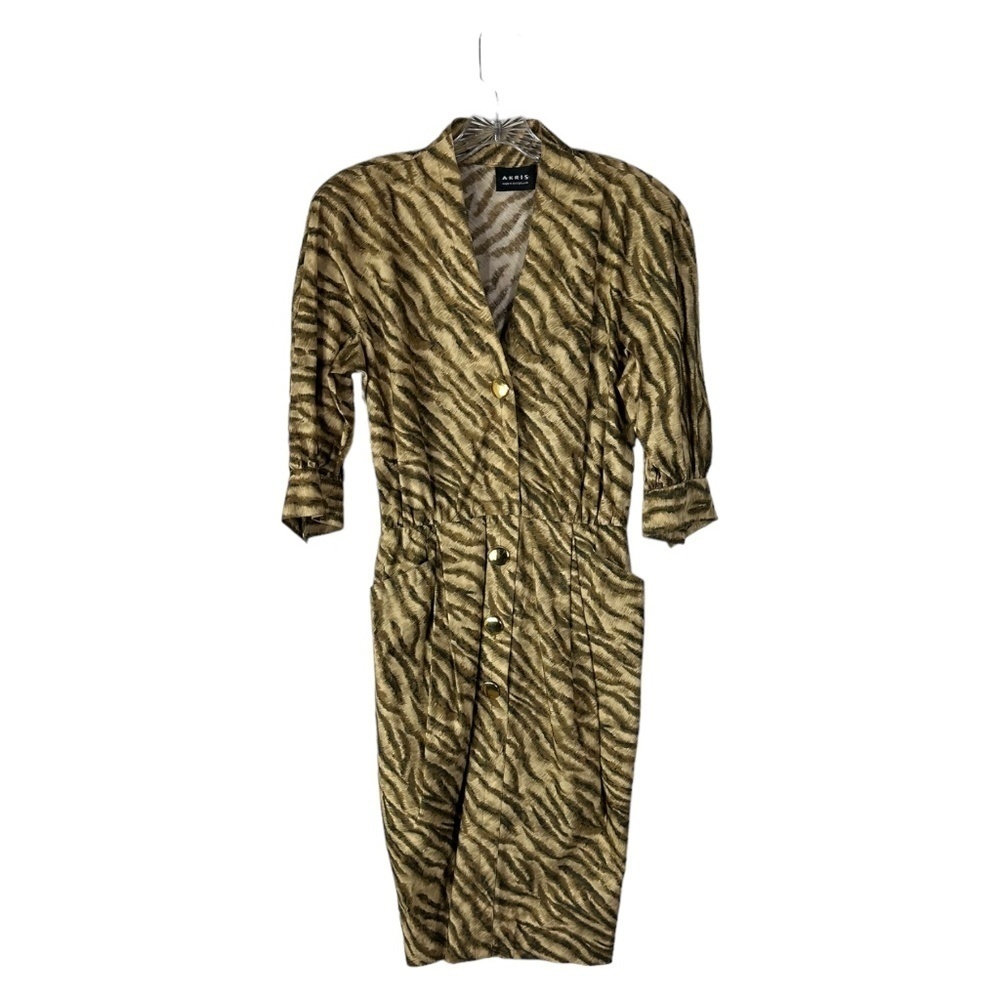 Akris Cotton Cheetah Print Dress SZ 8